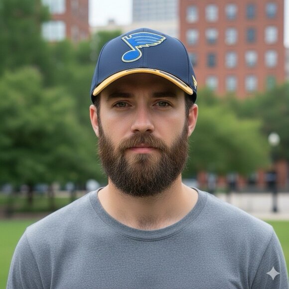 NHL St. Louis Blues Flex Fit Hat Fanatics Hometown Stretch Fit M/L Authentic Pro - Picture 2 of 16